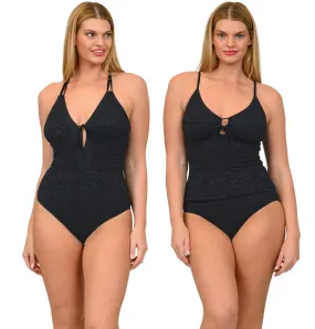 MS-CSCR - Women's Crochet Pattern One-Piece & Tankini Swimsuits