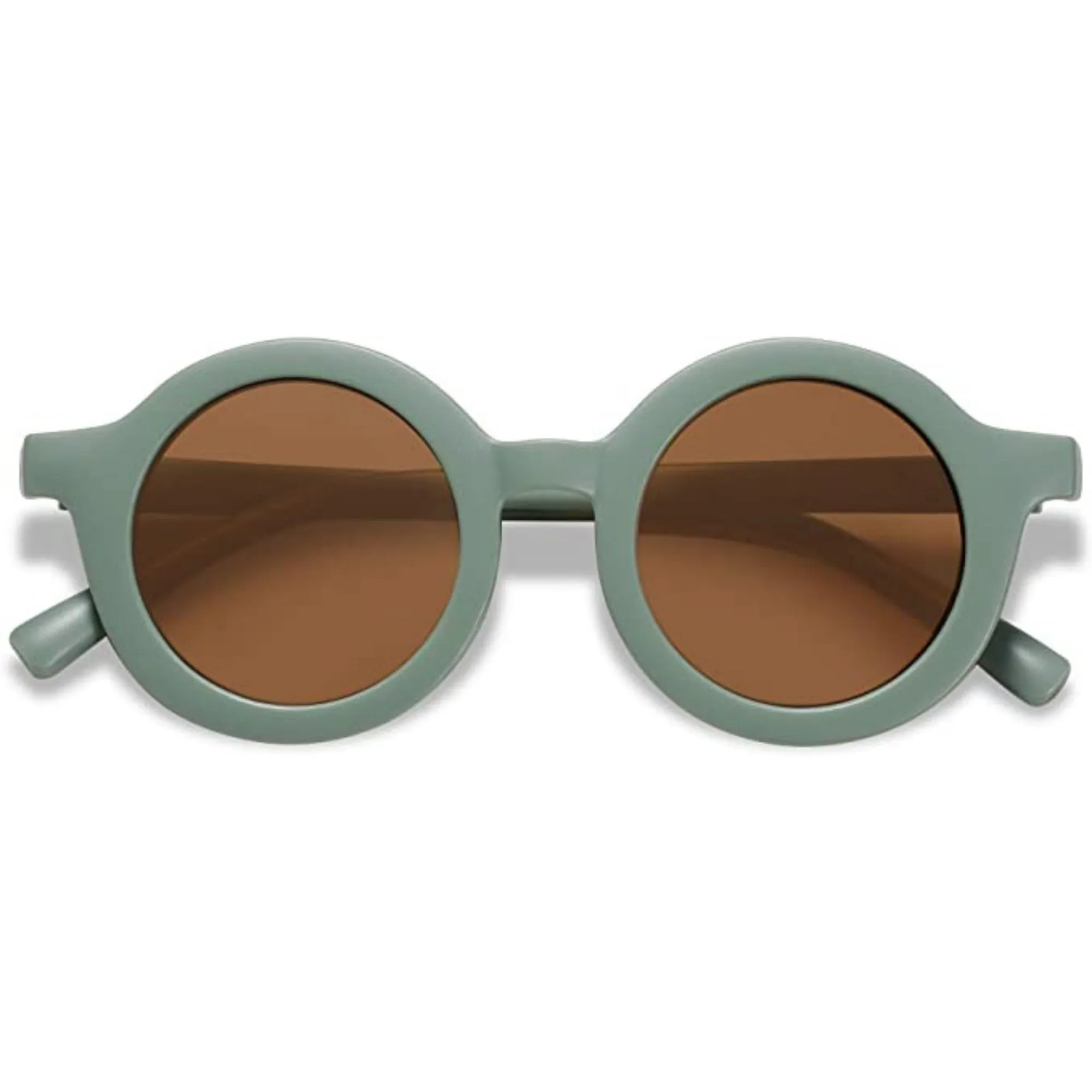My Little Sunnies Round Retro Sunglasses Succulent Green Matte