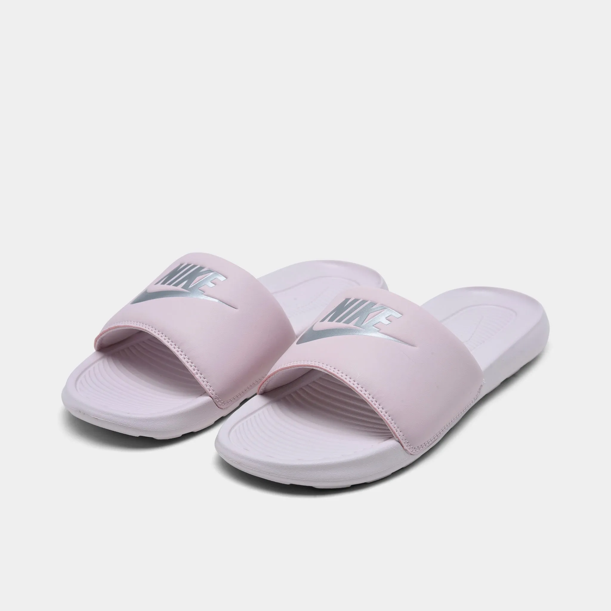 Nike Women's Victori One Slide Sandals Barely Rose / Metallic Silver - Barely Rose