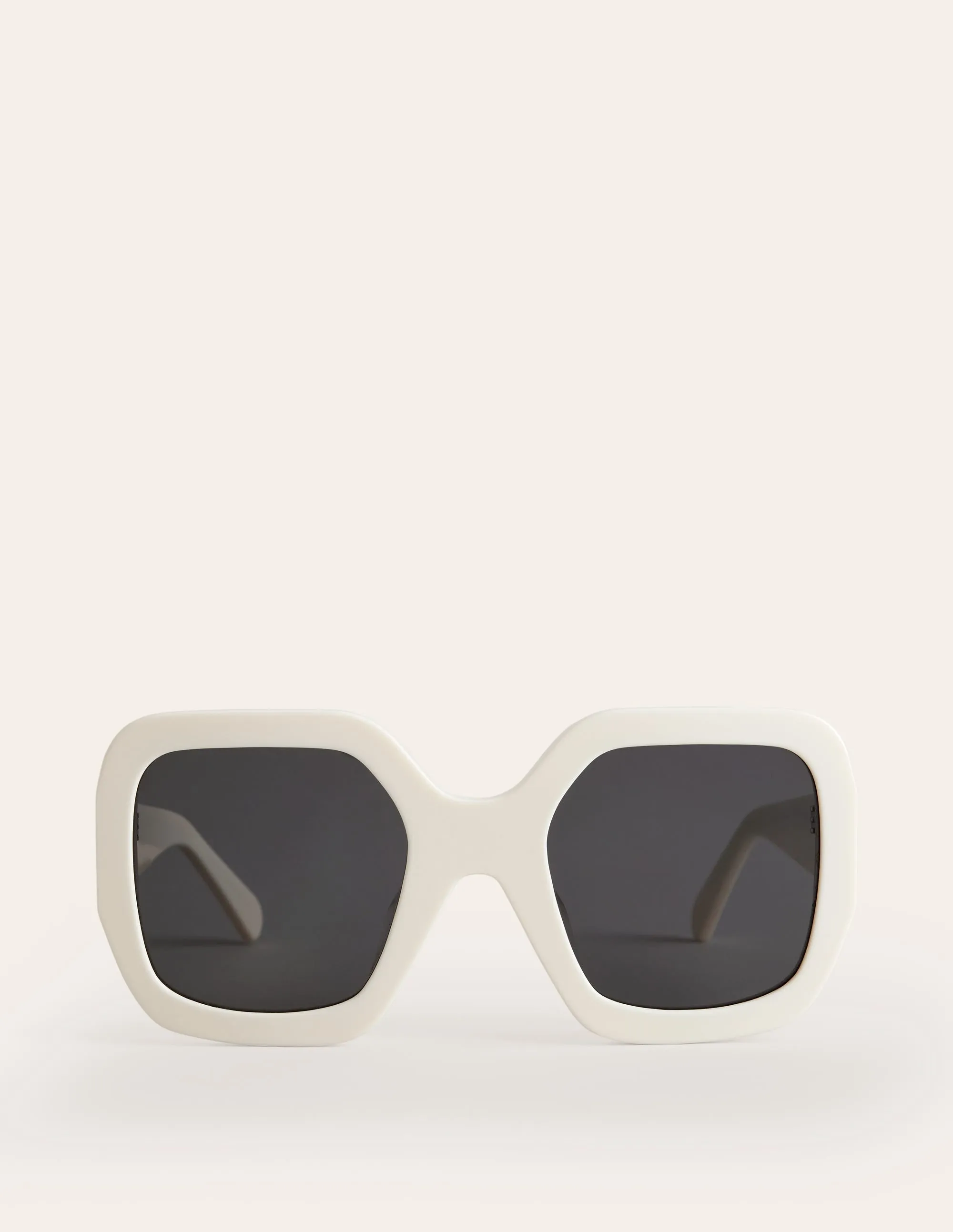 Oversized Square Sunglasses-White
