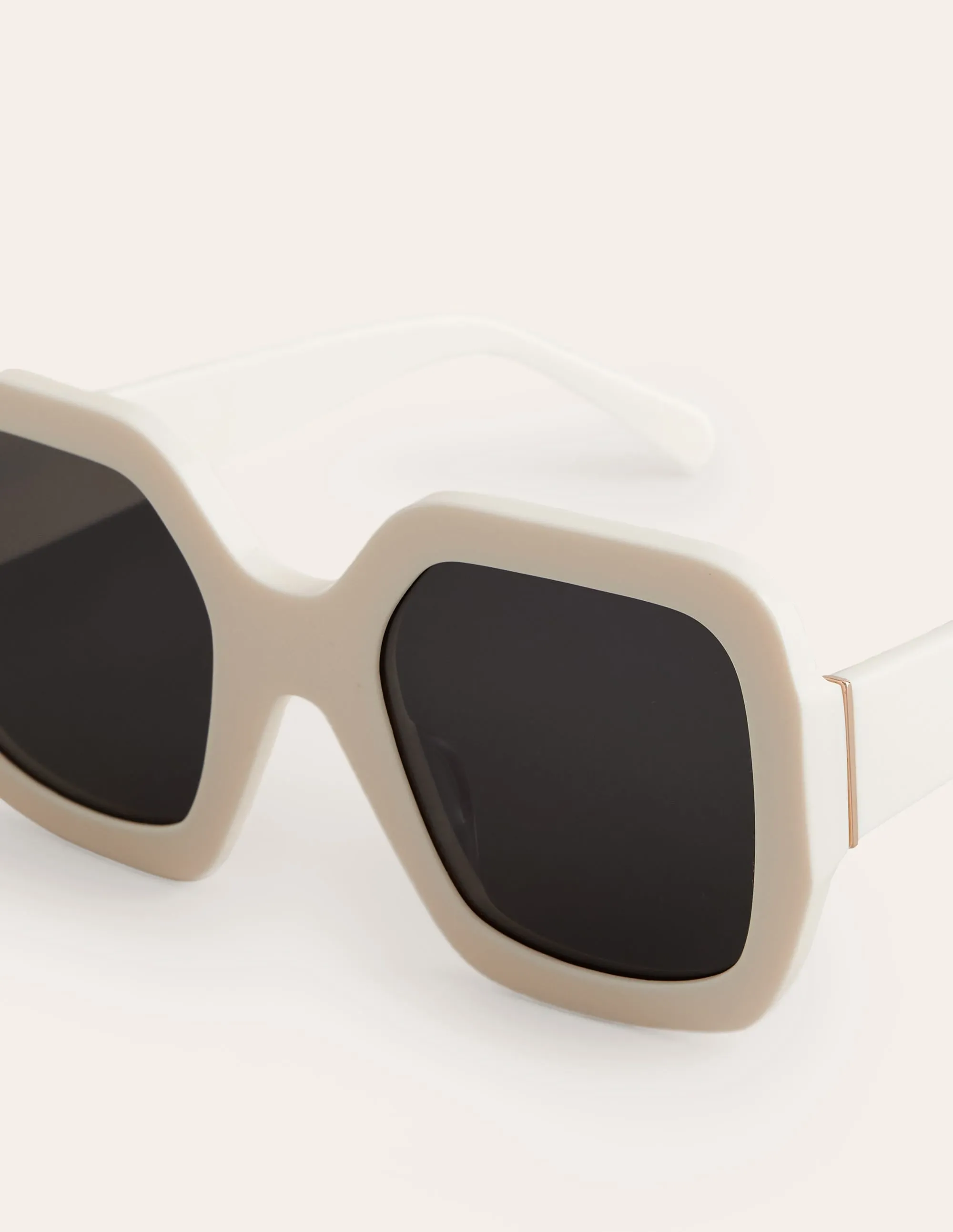 Oversized Square Sunglasses-White