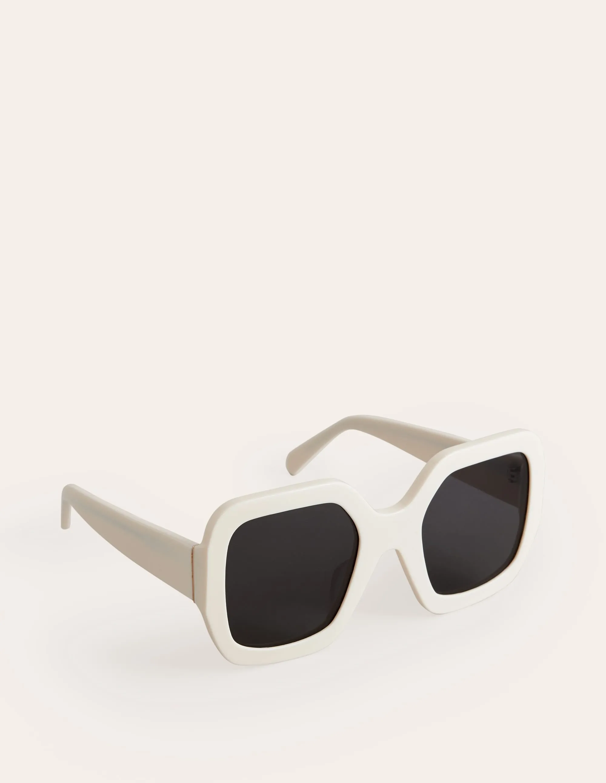 Oversized Square Sunglasses-White