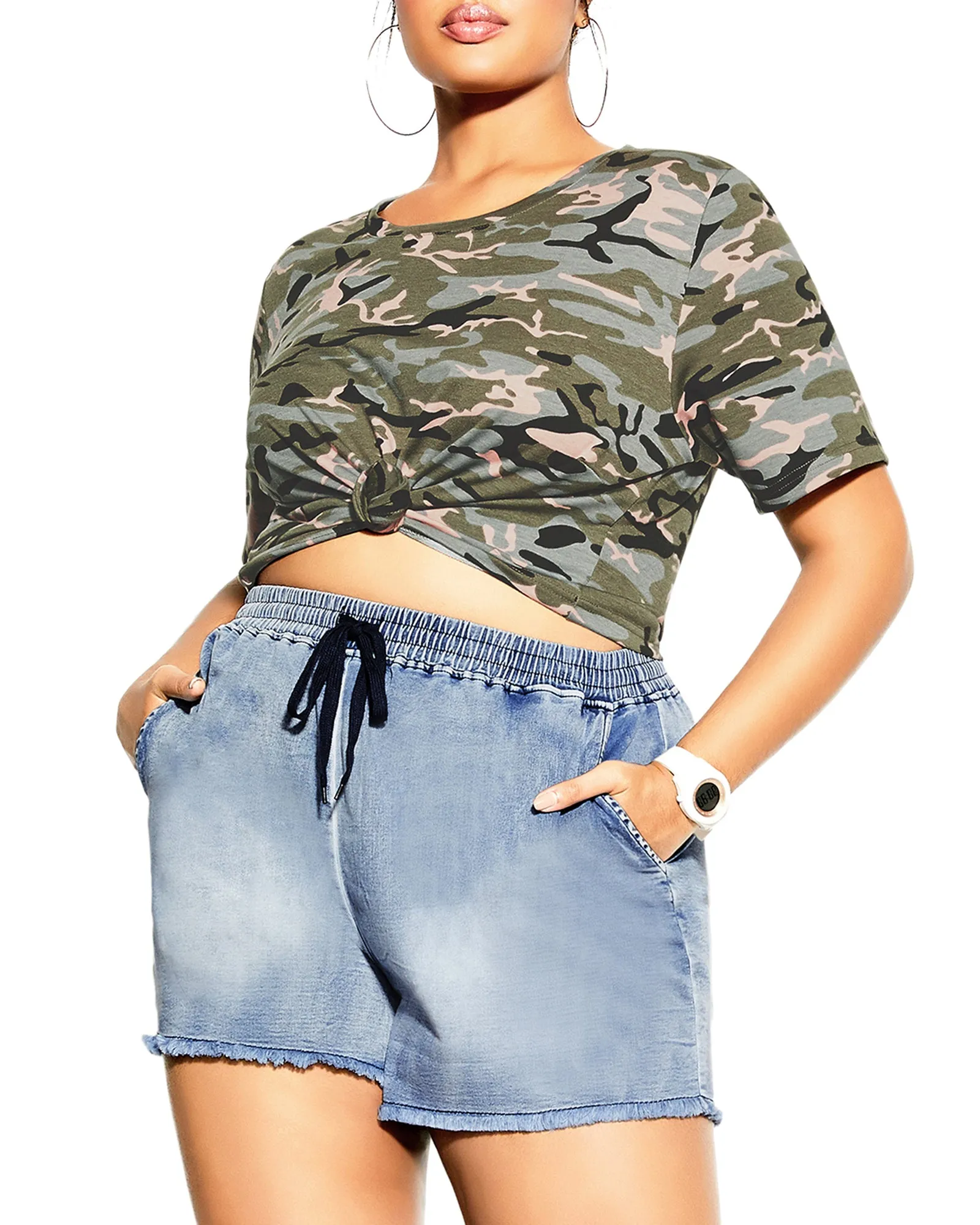 Parsa Soft Denim Short | Light Wash