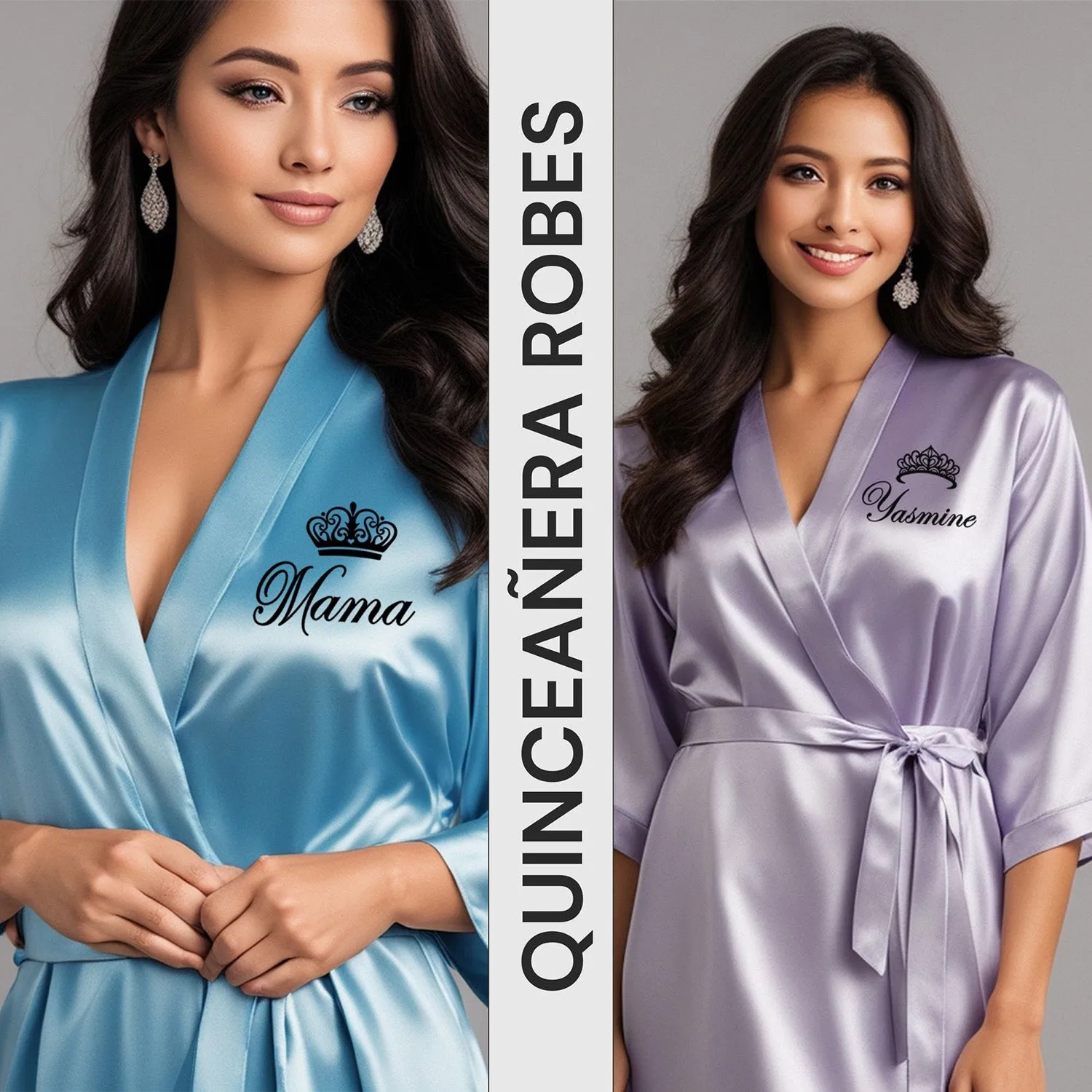 Personalized Misty Mauve Mis Quince Años Robes
