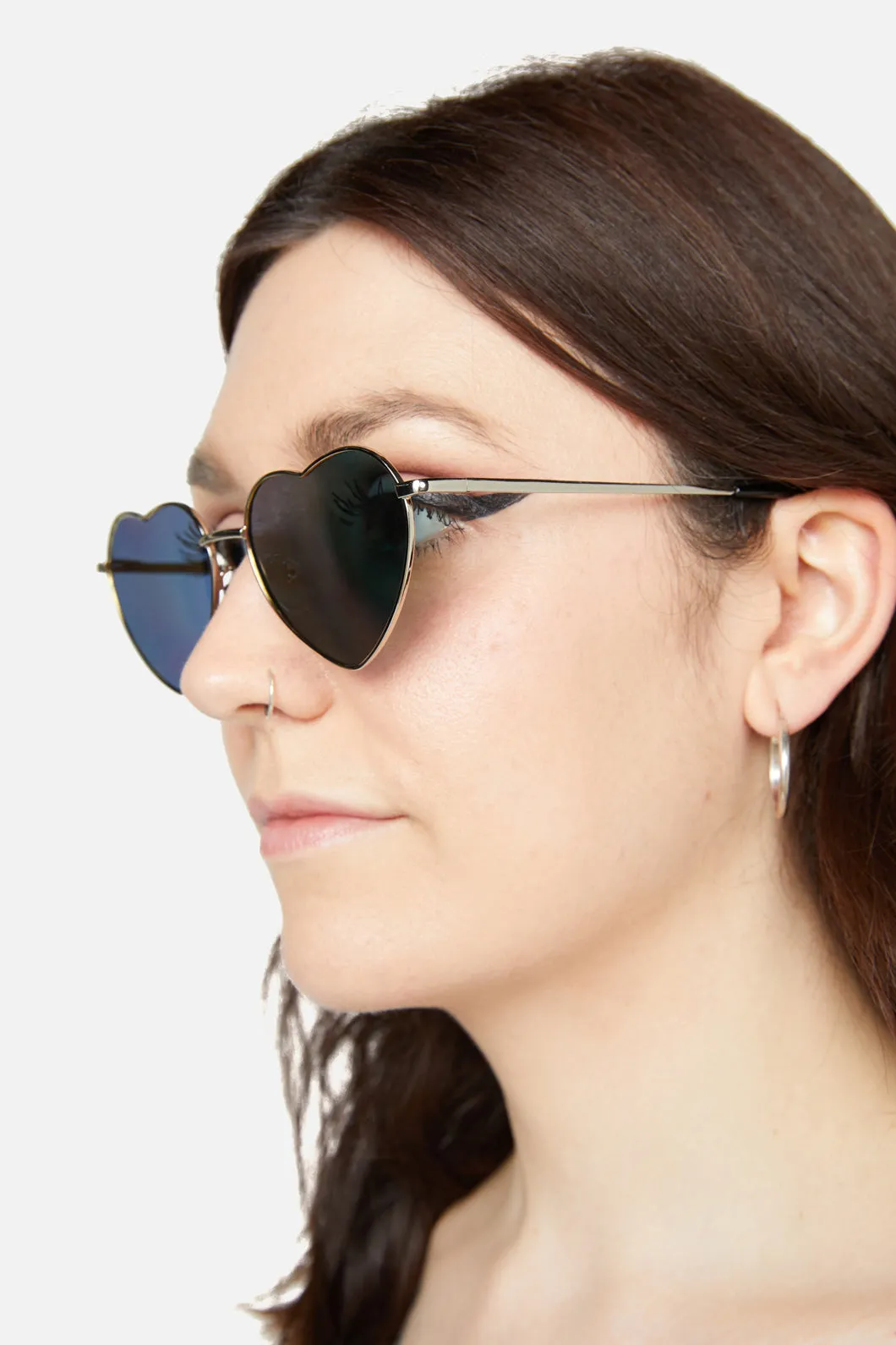 Pink Heart Frame Sunglasses