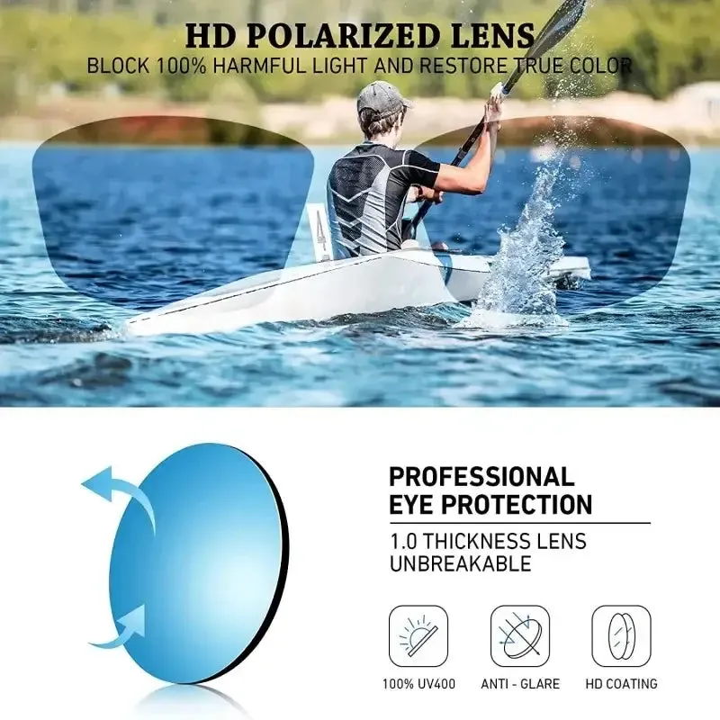 Polarized Sports Sunglasses with Rope UV400  Outdoor Fishing Glasses