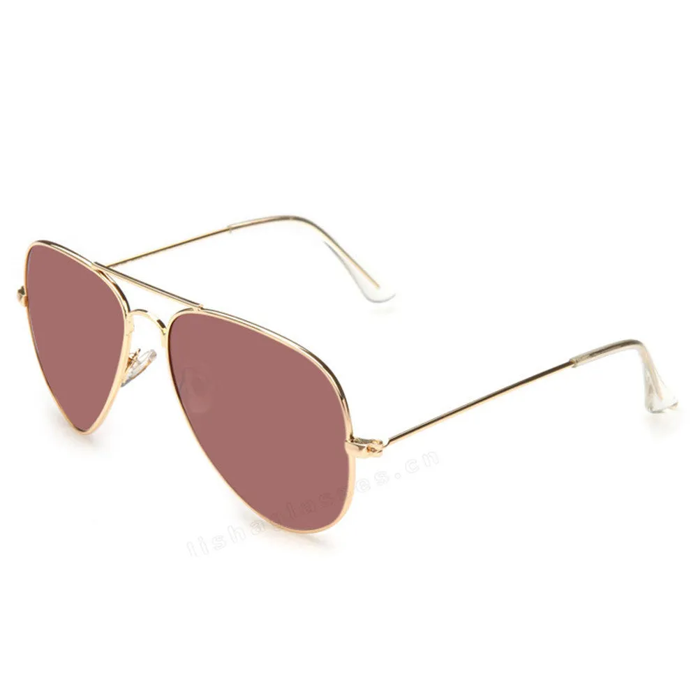 Polarized Sunglasses Aviator Summer Accessories UV400 Protection Glasses Oculos De Sol Gold Frame Gradient Tea Color Lens