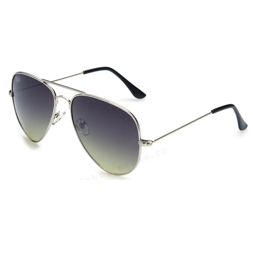 Polarized Sunglasses Aviator Summer Accessories UV400 Protection Glasses Oculos De Sol Gold Frame Gradient Tea Color Lens