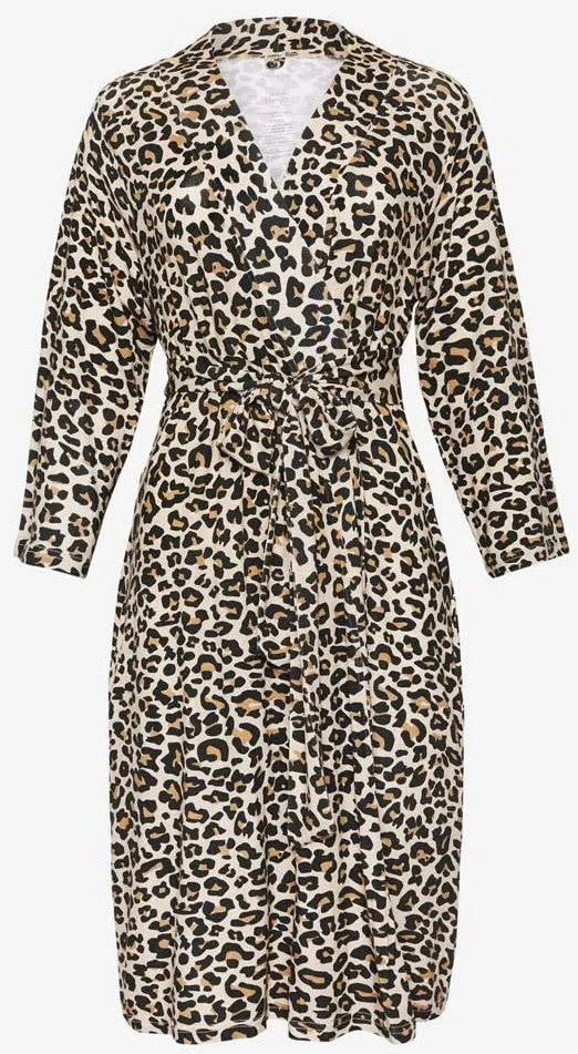 Posh Peanut Tan Lana Leopard Mommy Robe