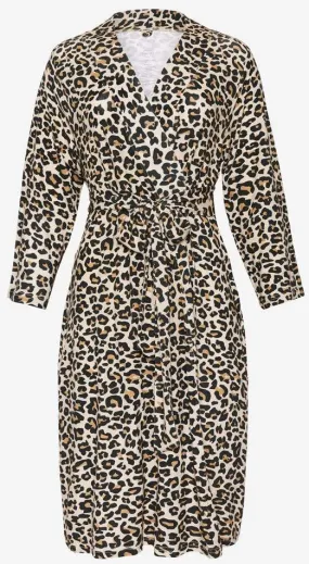 Posh Peanut Tan Lana Leopard Mommy Robe