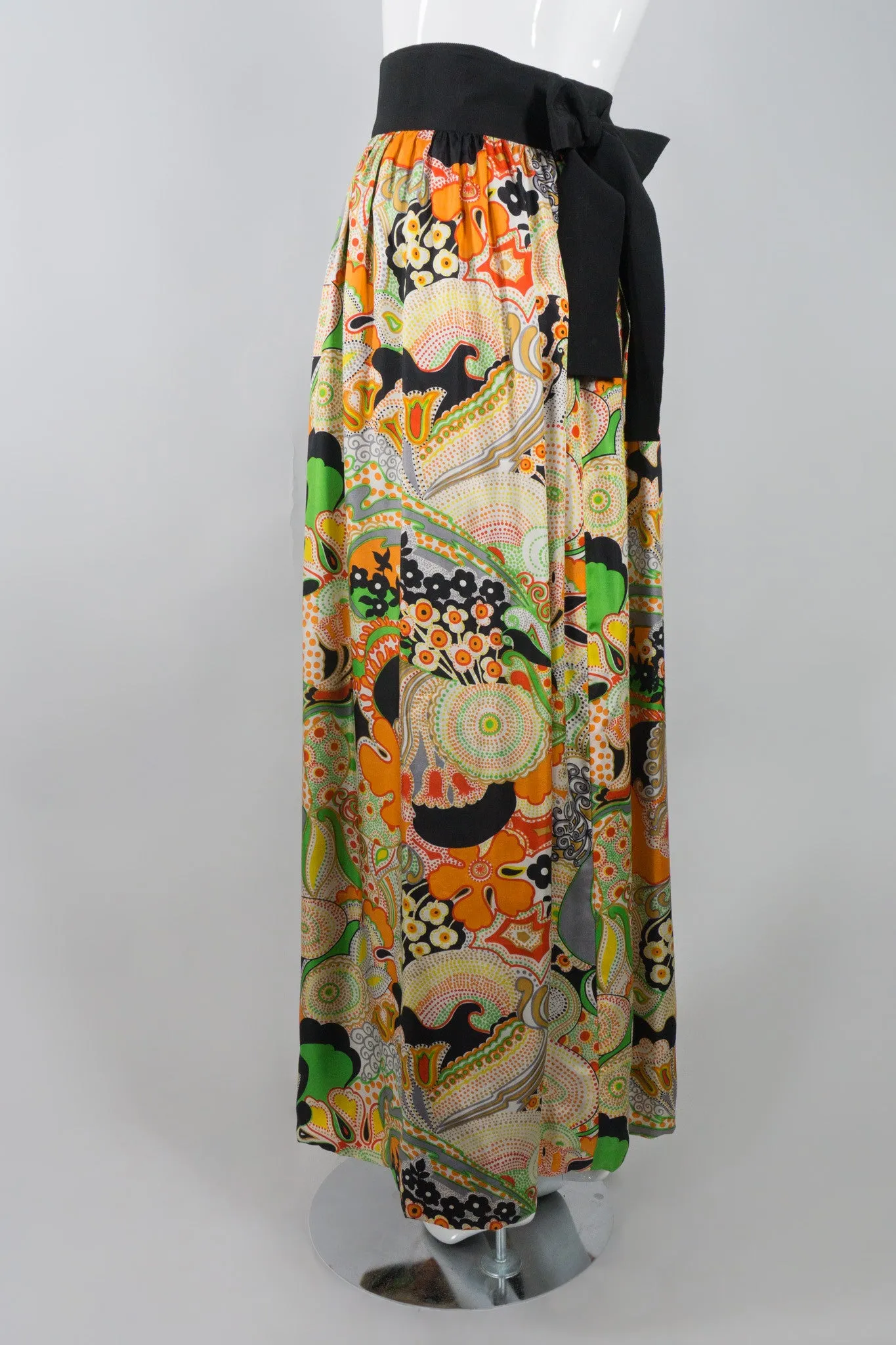 Psychedelic Silk Wrap Skirt