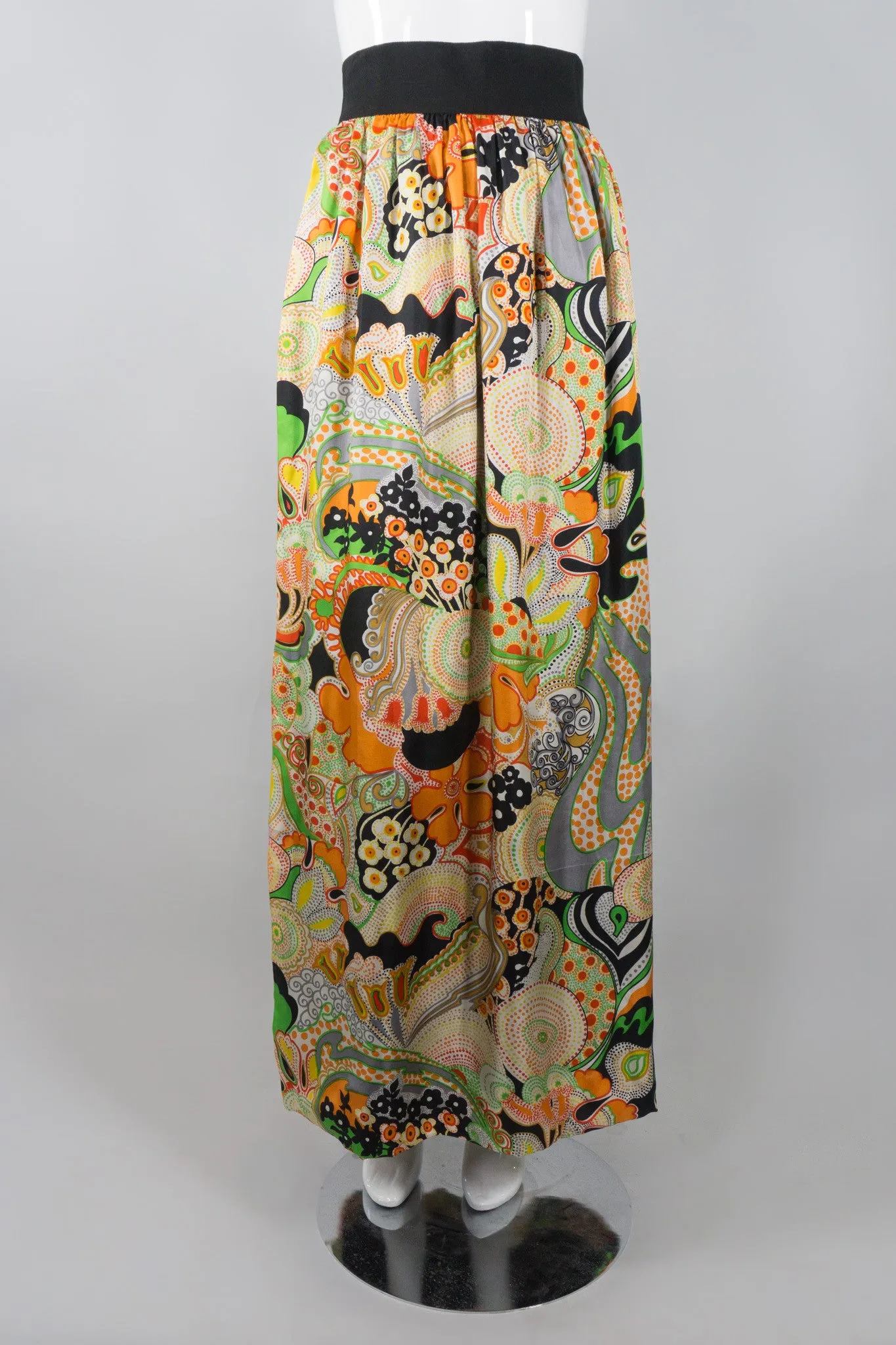 Psychedelic Silk Wrap Skirt