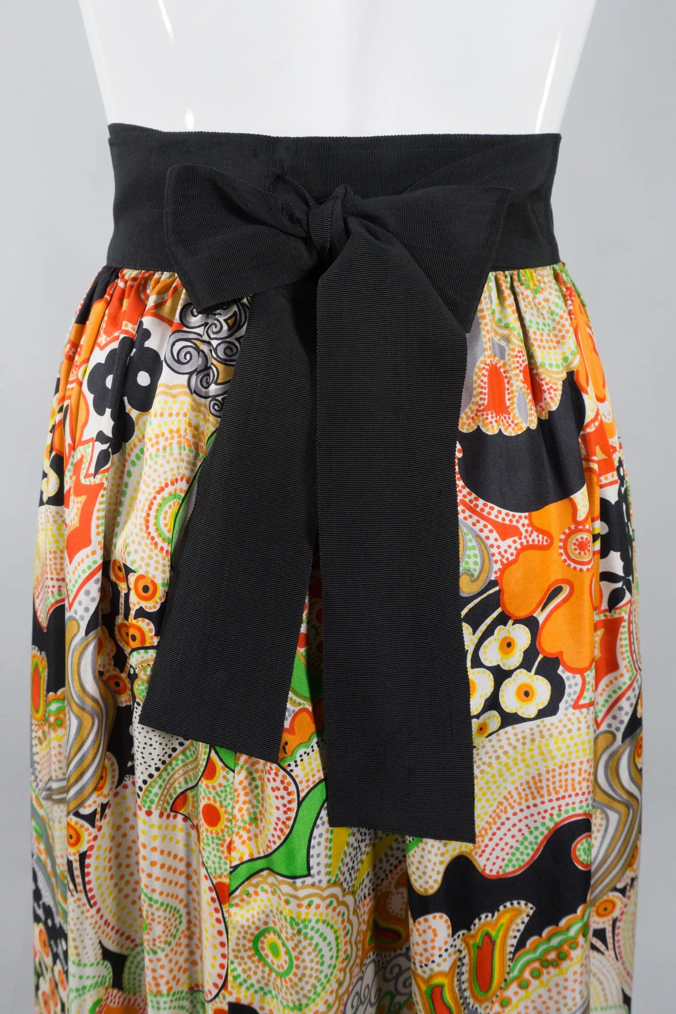 Psychedelic Silk Wrap Skirt