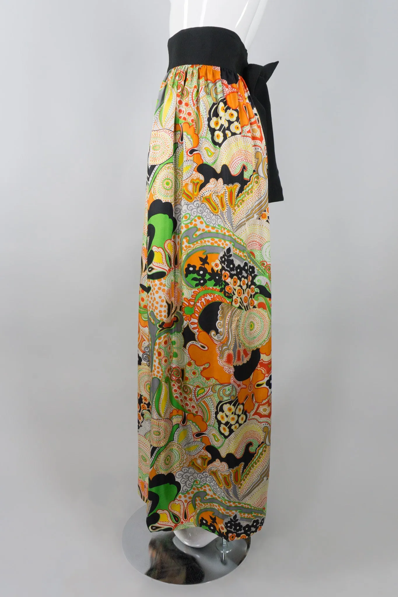 Psychedelic Silk Wrap Skirt