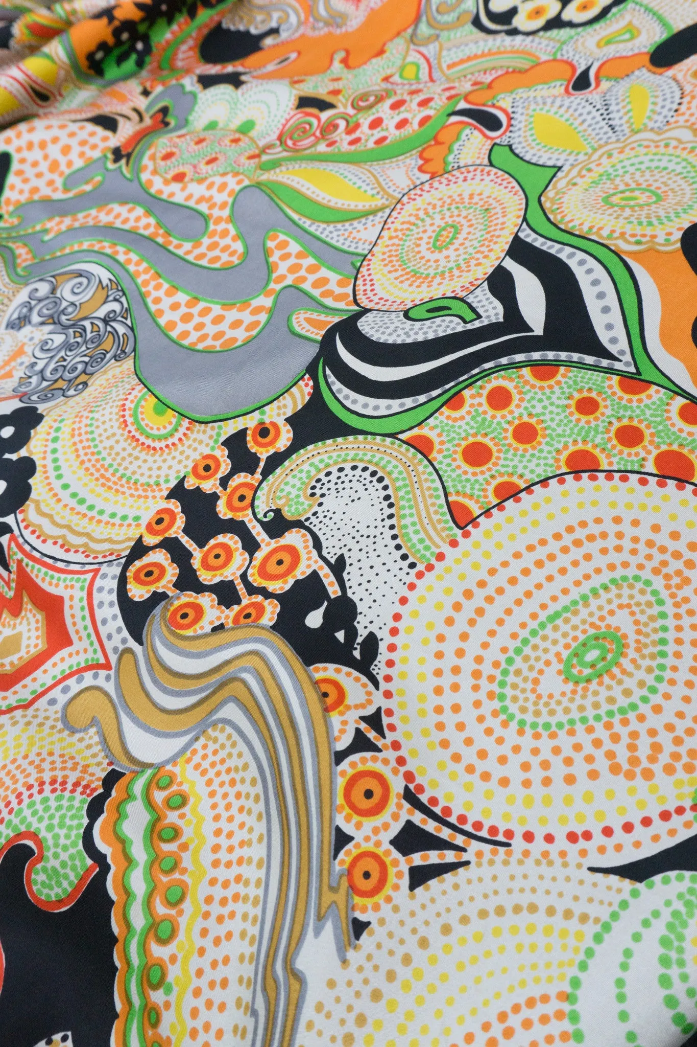 Psychedelic Silk Wrap Skirt