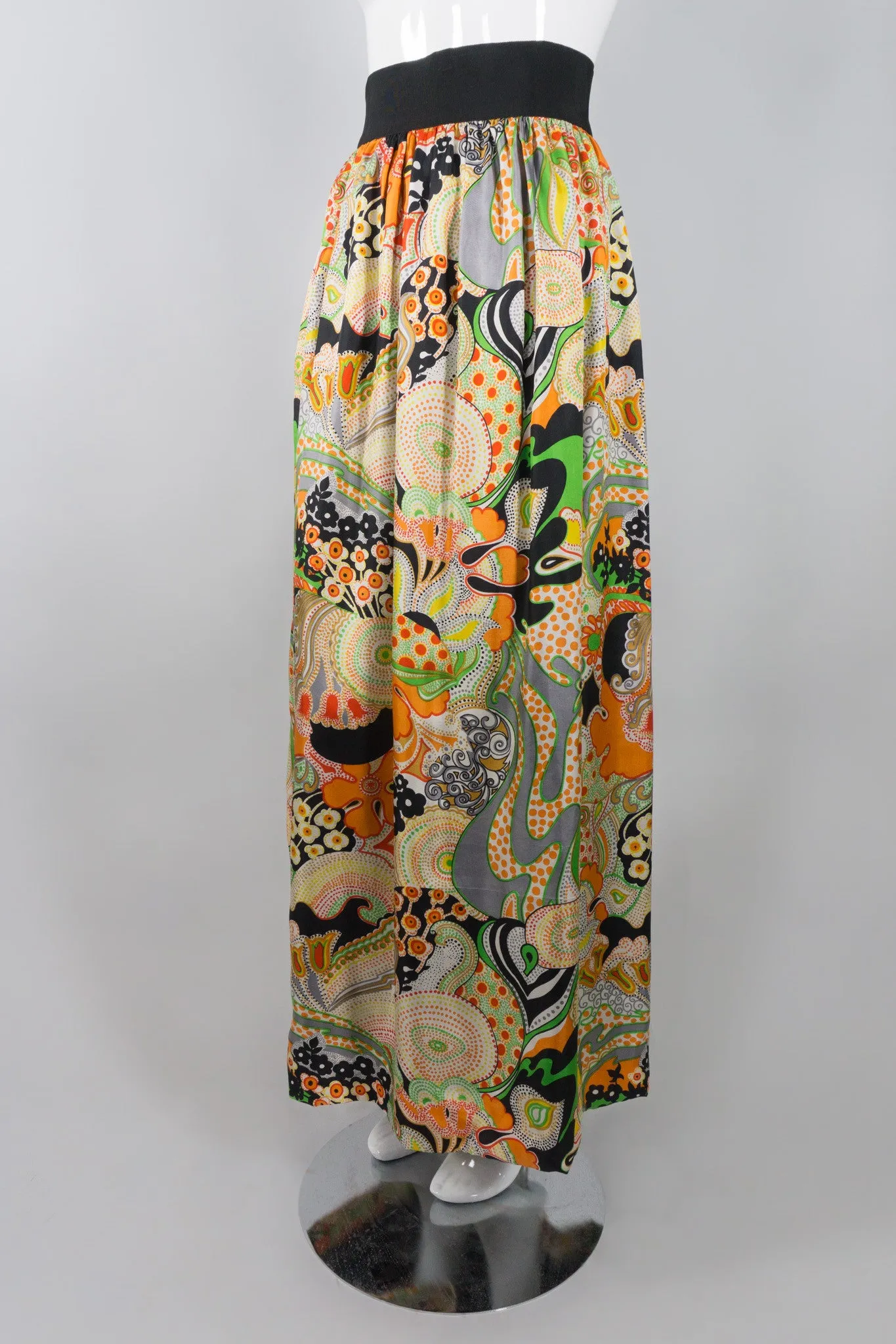 Psychedelic Silk Wrap Skirt