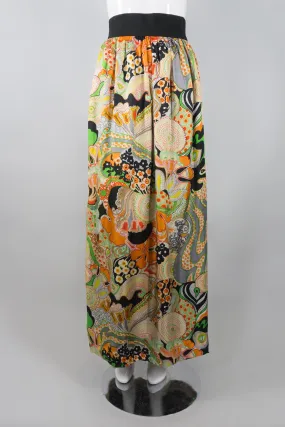 Psychedelic Silk Wrap Skirt