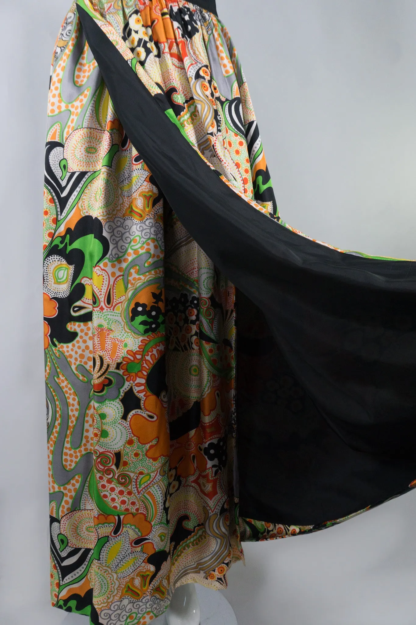 Psychedelic Silk Wrap Skirt