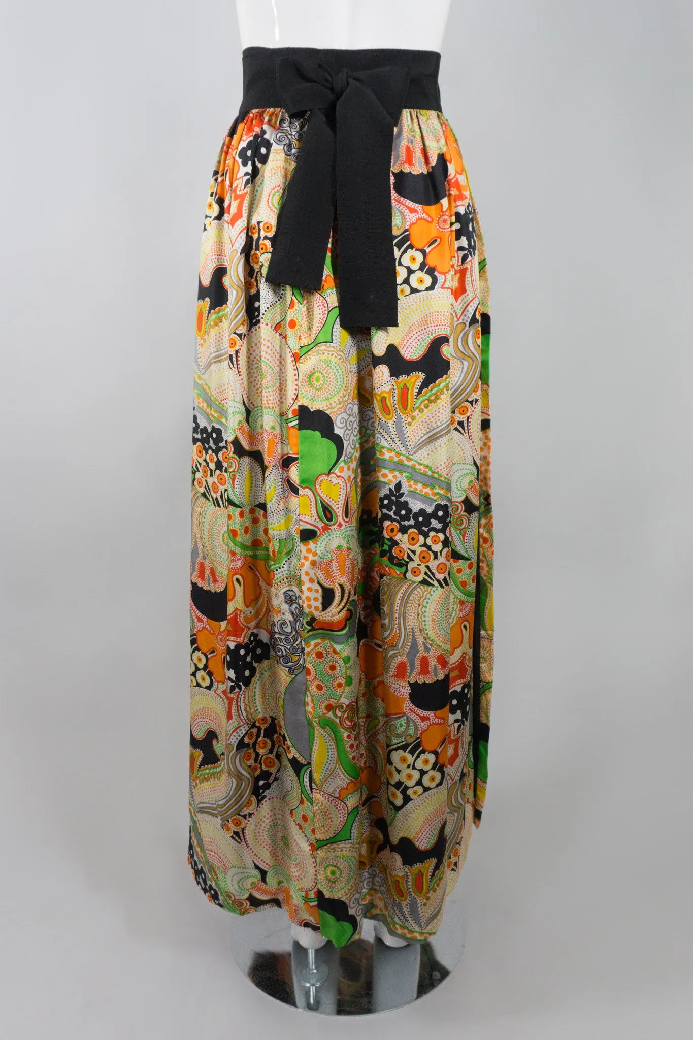 Psychedelic Silk Wrap Skirt