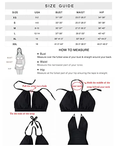 Removable Padded Push Up Tummy Control One Piece Swimsuits-Colourful