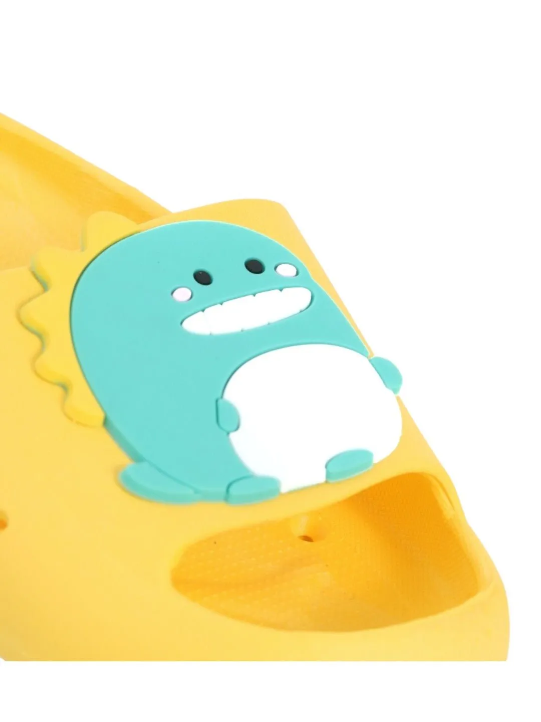 Roaring Fun Dino Applique Slides - Sunny Yellow