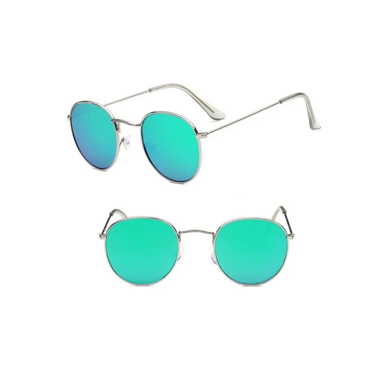 Round Mirror Sunglasses in Gold And Silver