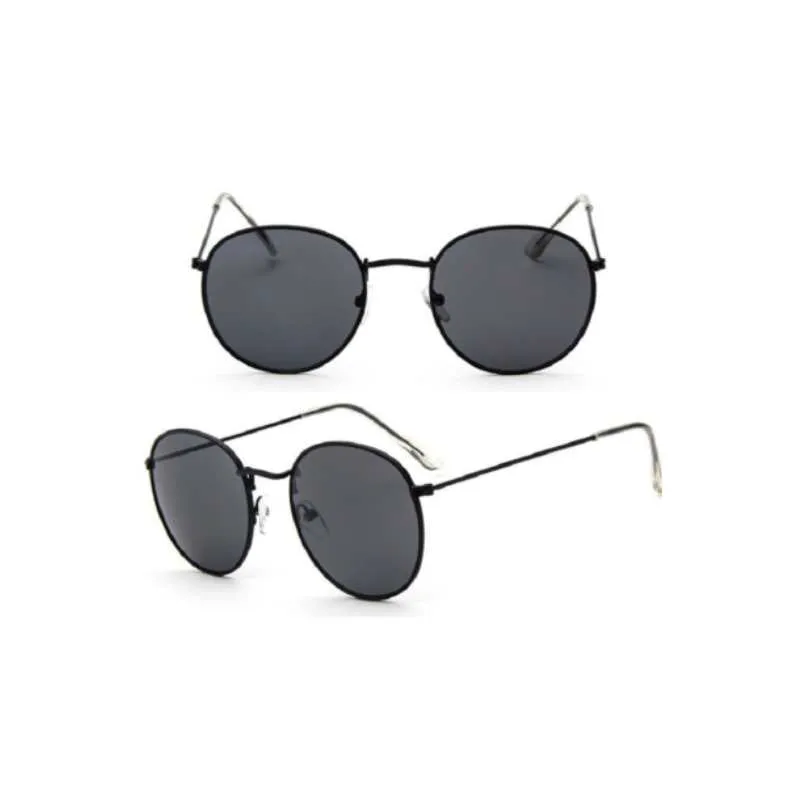 Round Mirror Sunglasses in Gold And Silver