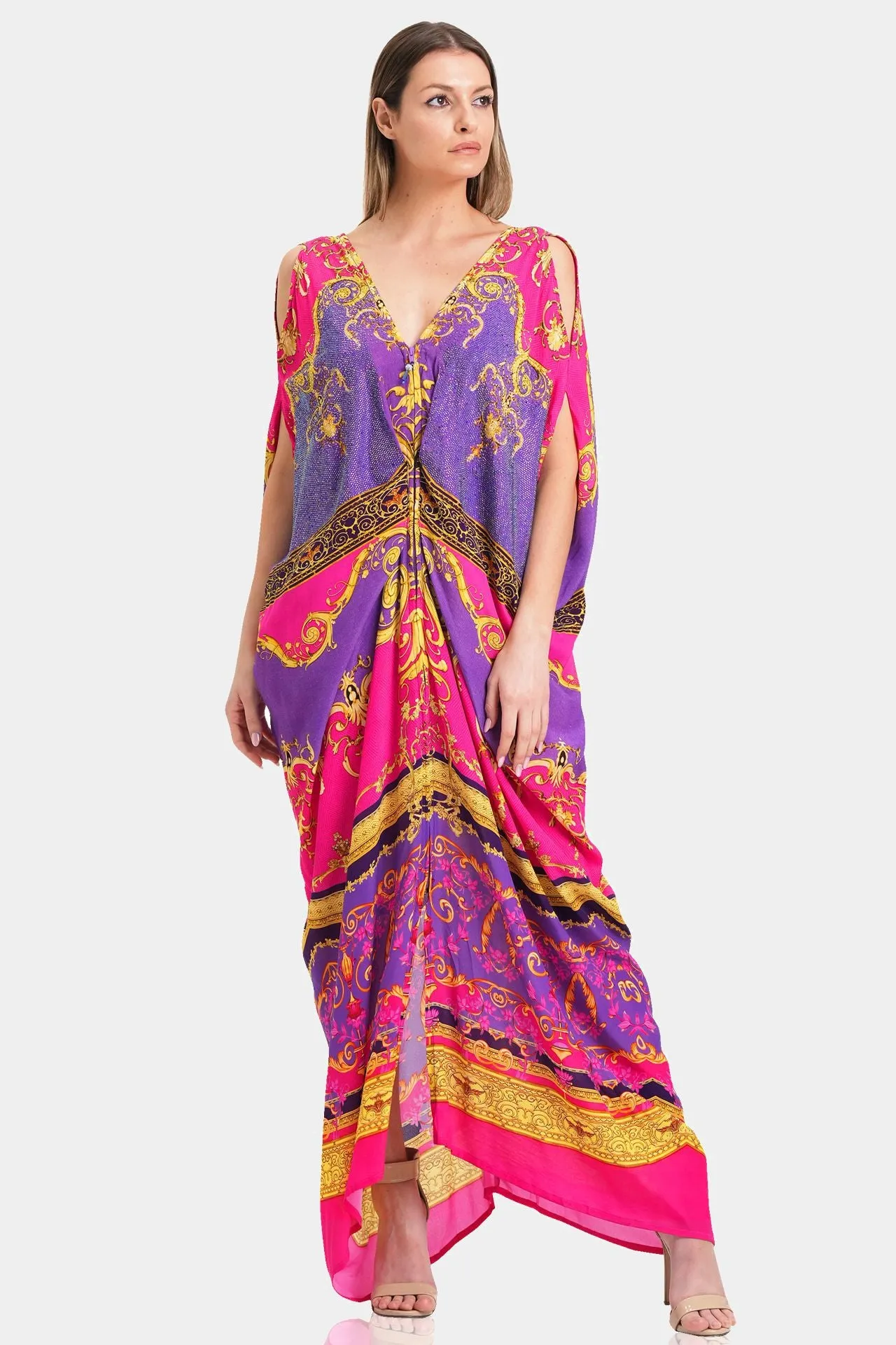 Ruched Drape Gown