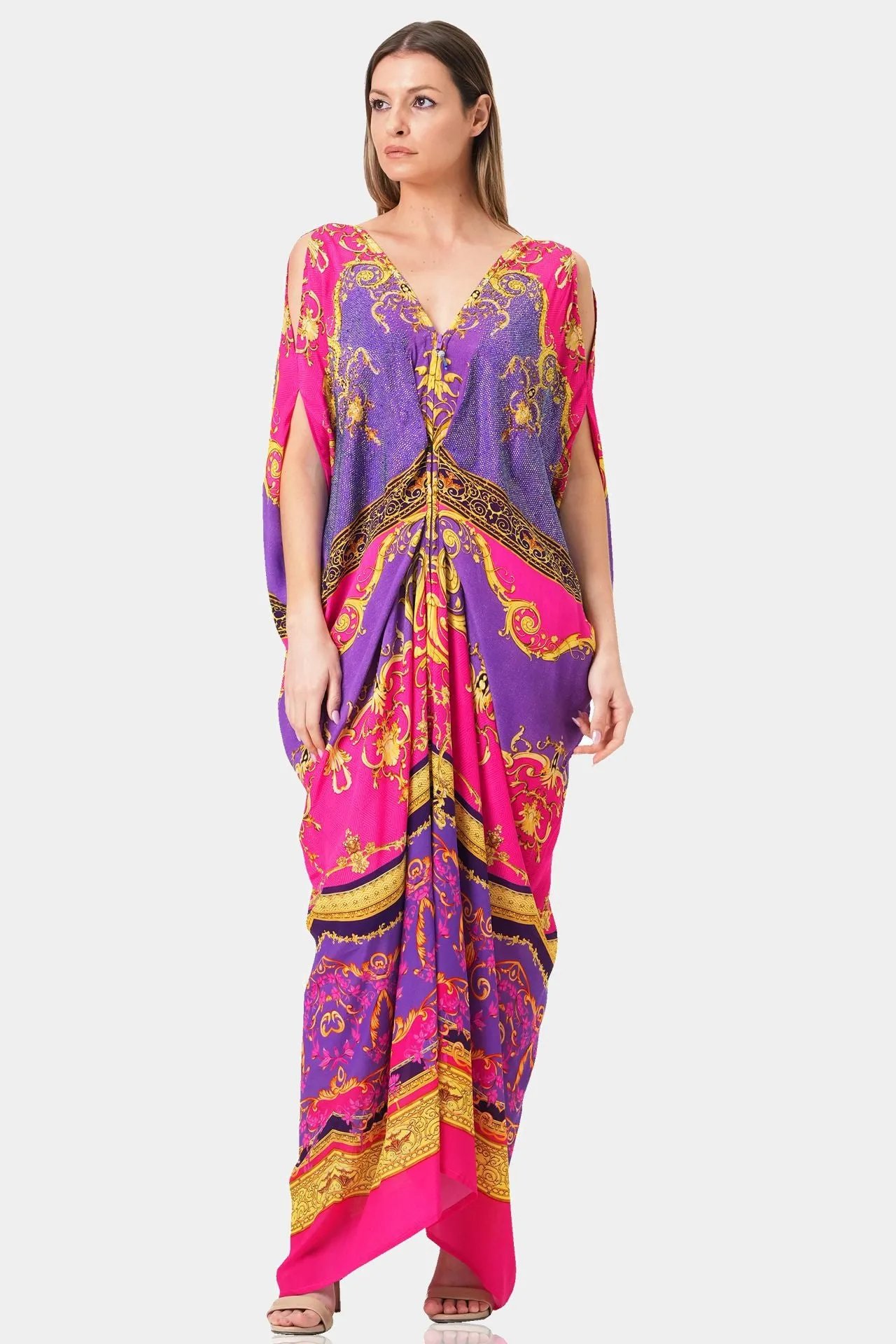 Ruched Drape Gown