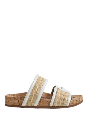 Sam Edelman Rowan Double Strap Sandal in Dark Natural/Bright White