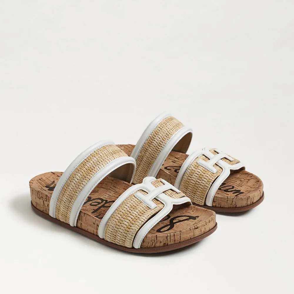 Sam Edelman Rowan Double Strap Sandal in Dark Natural/Bright White