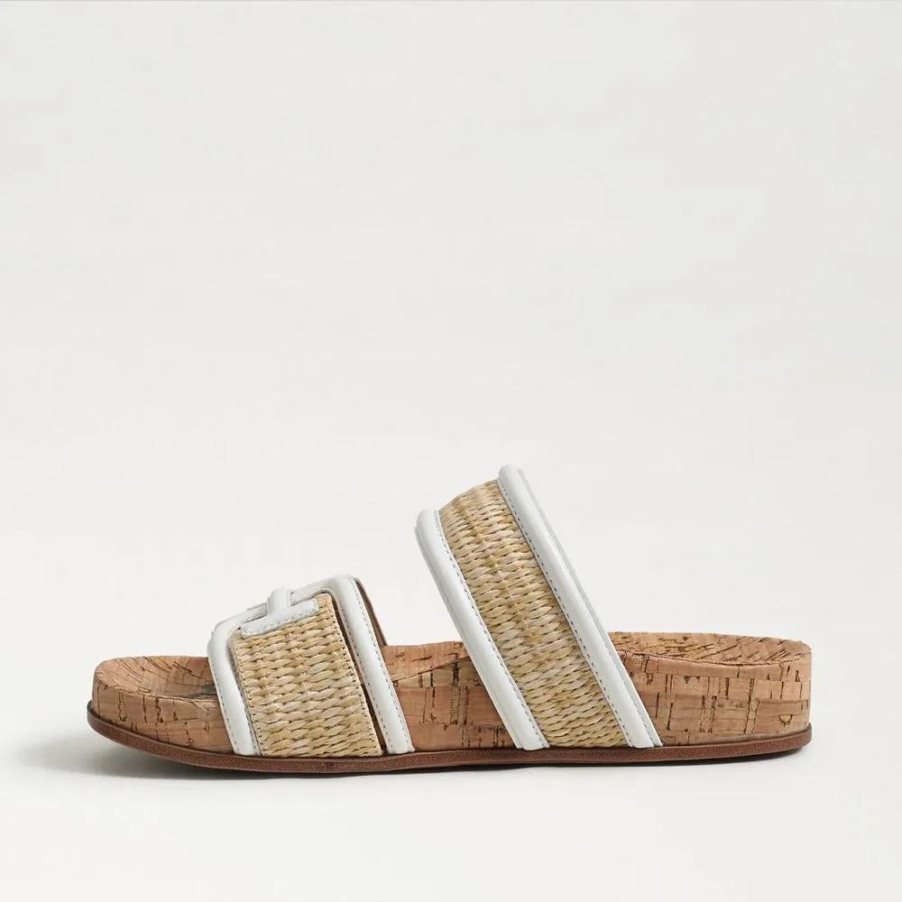 Sam Edelman Rowan Double Strap Sandal in Dark Natural/Bright White