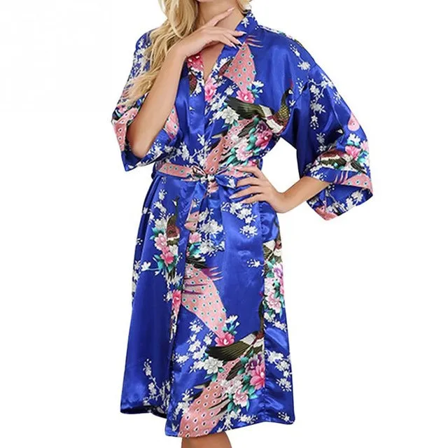 Satin Robes Kimono for Brides