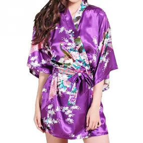Satin Robes Kimono for Brides