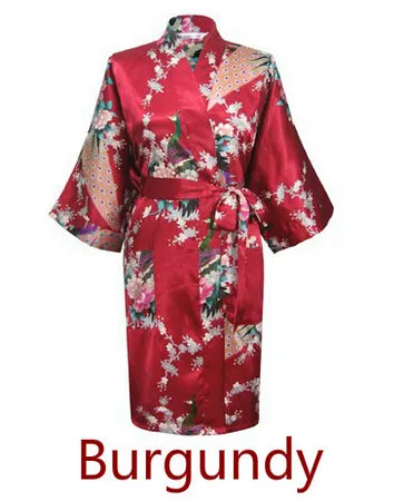 Sleepwear Silk Casual Bathrobe Long Nightgown