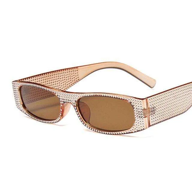 Square Frame Studded Sunglasses