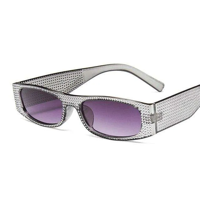 Square Frame Studded Sunglasses