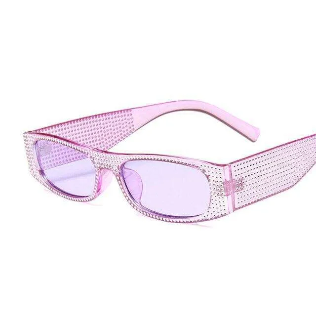Square Frame Studded Sunglasses