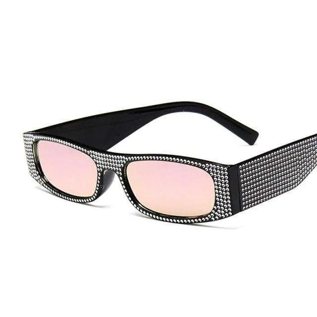 Square Frame Studded Sunglasses