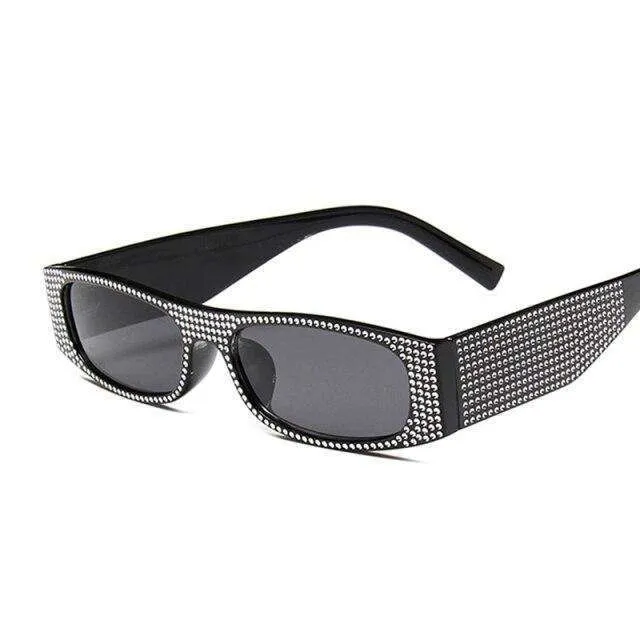 Square Frame Studded Sunglasses
