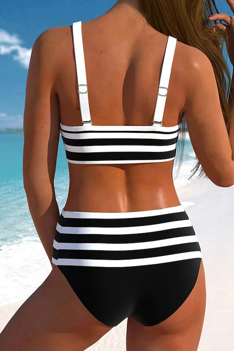 Striped Classic Bowknot Bikini