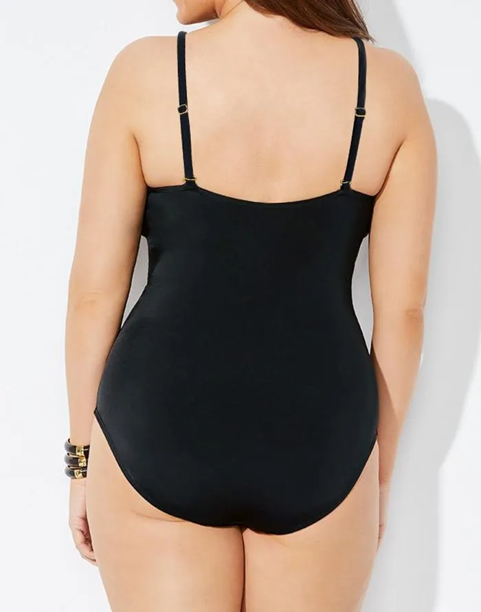 Summervivi-Bandeau One Piece Swimsuit