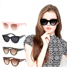 Sunglasses women with box Classic Cat Eye Style Brand Designer Fashion Shades black plastic Sun Glasses oculos de sol
