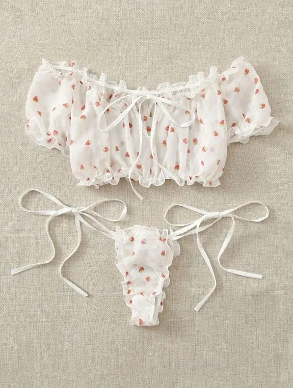 Sweety Off Shoulder Lingerie Set