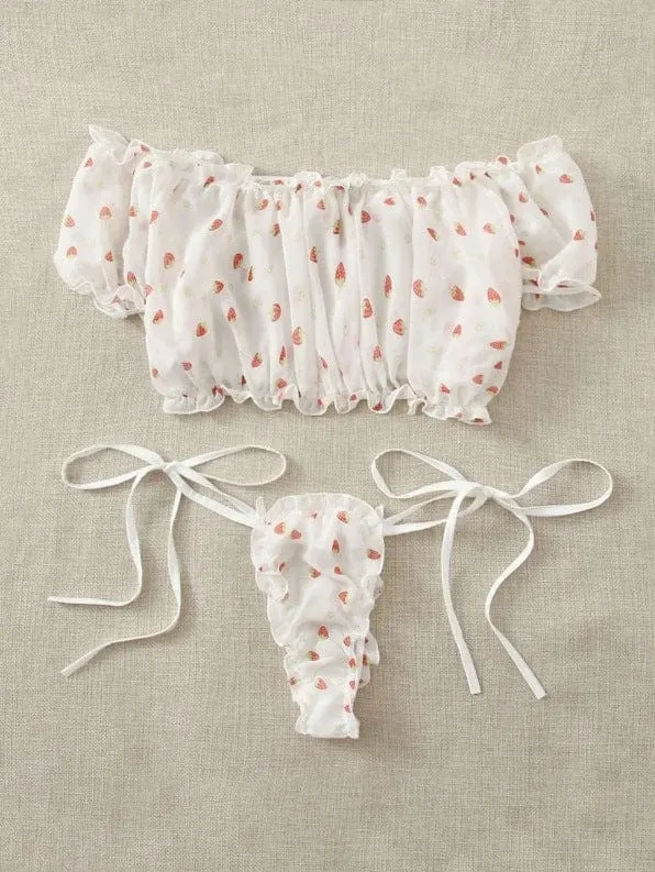 Sweety Off Shoulder Lingerie Set