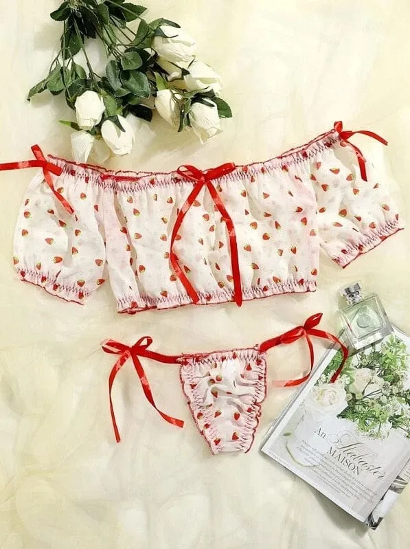 Sweety Off Shoulder Lingerie Set
