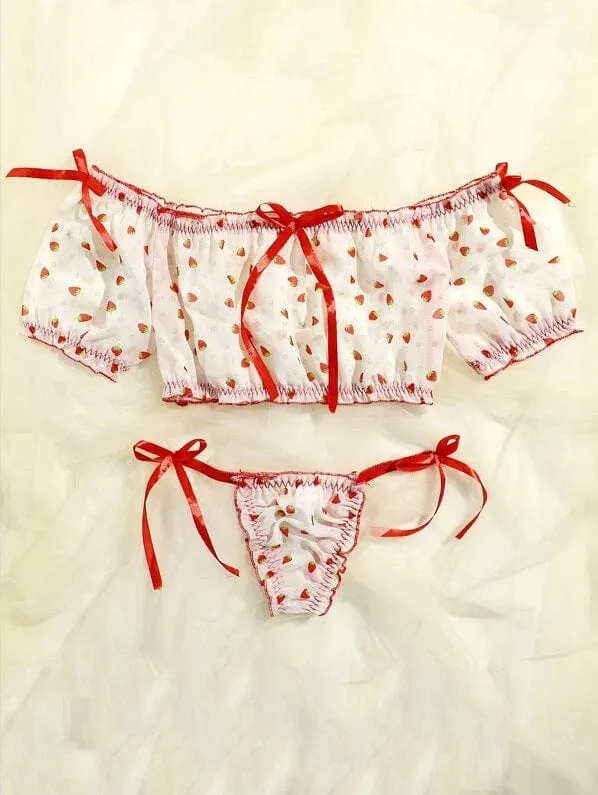 Sweety Off Shoulder Lingerie Set
