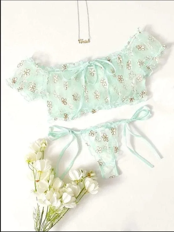 Sweety Off Shoulder Lingerie Set
