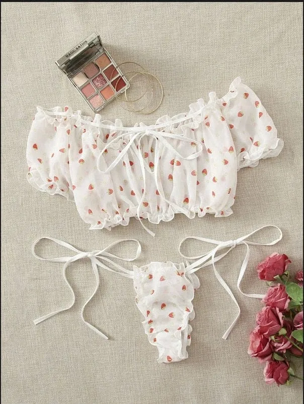 Sweety Off Shoulder Lingerie Set