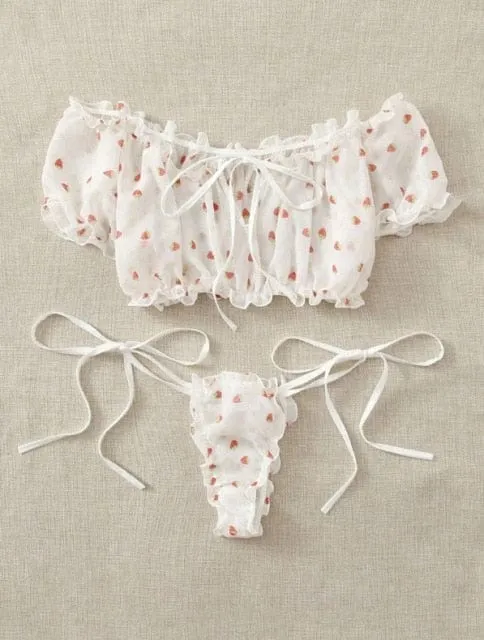 Sweety Off Shoulder Lingerie Set